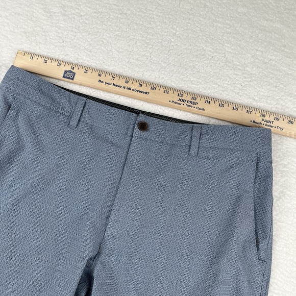 7 DIAMONDS Stadium Hybrid Performance Golf Shorts Mens 36 Blue Geometric Stretch - Picture 7 of 14